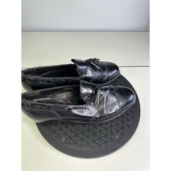 Florsheim Imperial Mens Leather Tasseled Loafers Shoes Size 9.5 C Black Slip On
